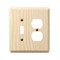 Amerelle Amerelle Contemporary Unfinished Beige 2 gang Ash Wood Duplex/Toggle Wall Plate 1 pk 401TD - alternate 1